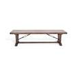 Benjara Yael Industrial Bench- Trestle Base- 70