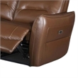 Benjara Teren Power Recliner Sofa- 86 Inch- Brown Grain Leather