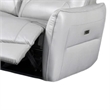 Benjara Teren Power Recliner Sofa- 86 Inch- Contemporary Gray Grain Leather