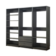 Benjara Dee Walk In Closet Modular Freestanding Storage 9 Shelf 2 Drawer Black