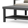 Benjara Lea Patio Sofa and Coffee Table Set- Open Storage Shelf- Black Aluminium