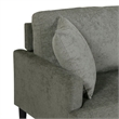 Benjara Foli Sofa- 96 Inch- Rubberwood Tapered Legs- Transitional Taupe Gray