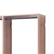 Benjara Vedz Wall Mount Closet Set- 1 Shelf 5 Hanging Rods- Oak Brown Melamine