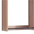 Benjara Vedz Wall Mounted Closet Set- 6 Hanging Rods- Oak Brown Melamine