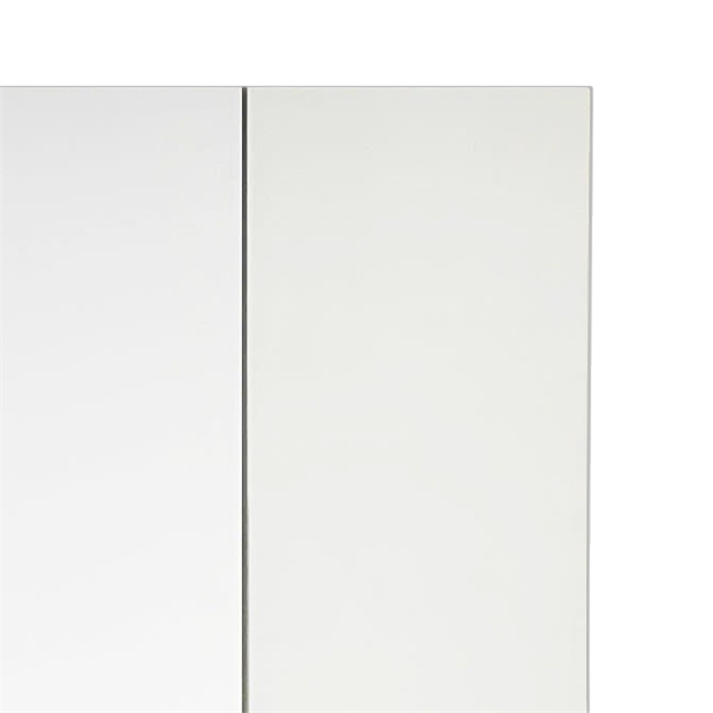 Benjara Ely Closet Cabinet Set- Double Mirror Doors- 5 Drawers- 71 Inch- White