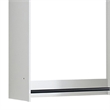 Benjara Vedz Wall Mount Closet Set- 1 Center Shelf 5 Hanging Rods- White