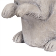 Benjara Antique Styled Raw Textured Polyresin Standing Rabbit Planter- Gray