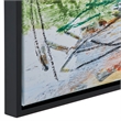 Benjara 25 x 37 Handcrafted Wall Art Abstract Giclee- Black Frame- Multicolor