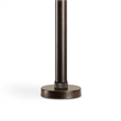 Benjara Modern Accent Table Lamp- Dome Shade- Gold Edge- Black Metal Round Base