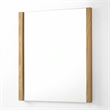 Benjara Noe Ruby Dresser Mirror- Natural Brown Oak Veneer- Rectangular 34 x 40