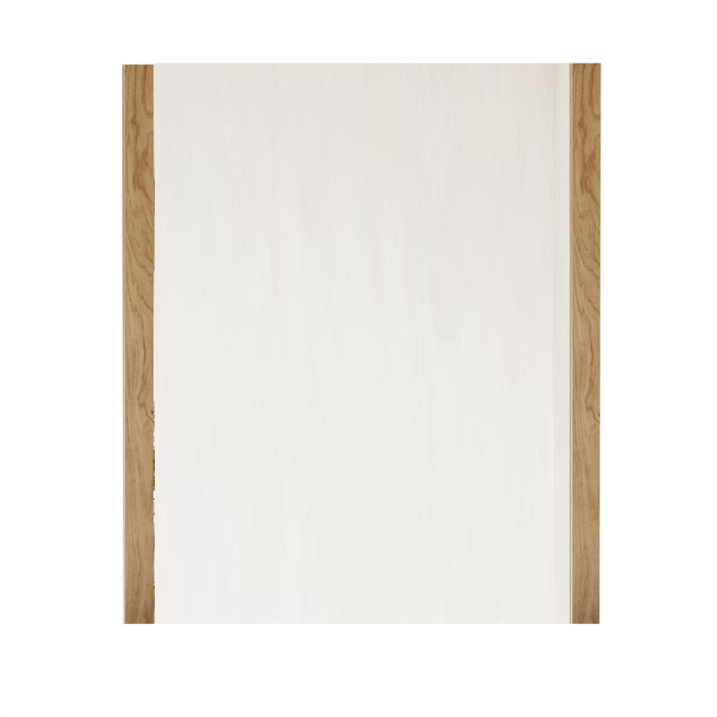Benjara Noe Ruby Dresser Mirror- Natural Brown Oak Veneer- Rectangular 34 x 40