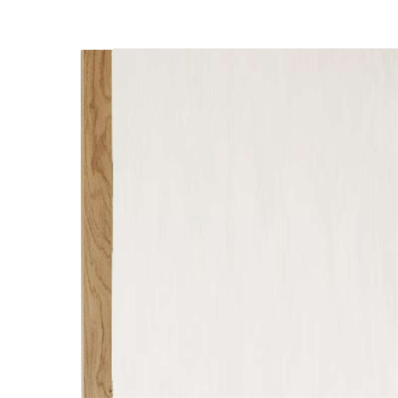 Benjara Noe Ruby Dresser Mirror- Natural Brown Oak Veneer- Rectangular 34 x 40
