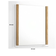 Benjara Noe Ruby Dresser Mirror- Natural Brown Oak Veneer- Rectangular 34 x 40