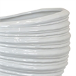 Benjara Round Modern Vase- Spiral Turned Design- White Ceramic 17