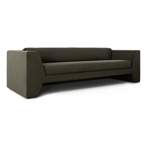 Benjara Roe Sofa- Moss Green Performance Velvet- Wide Track Arms- 99&quot