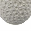 Benjara Nian Accent Vase- Off White Ceramic Raised Dimple Texture- 14