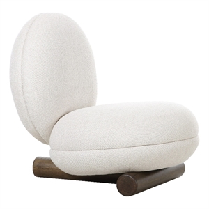 Benjara 28&quot Accent Chair- Off White Polyester- Modern Low Round Seat & Back