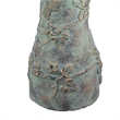 Benjara Menon Bird Bath Feeder- Decorative Designs- Green Terracotta- 20