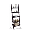 Benjara Accent Ladder Bookcase with 5 Shelves- 72