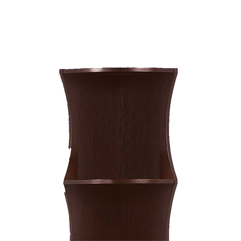 Benjara Corner Bookcase- 5 Storage Shelves- 77