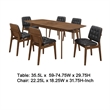 Benjara Bera 7pc Dining Set w Chairs- 59-75