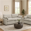 Benjara Biny Modular Power Reclining Loveseat- 2 Pillows- Light Gray- 86