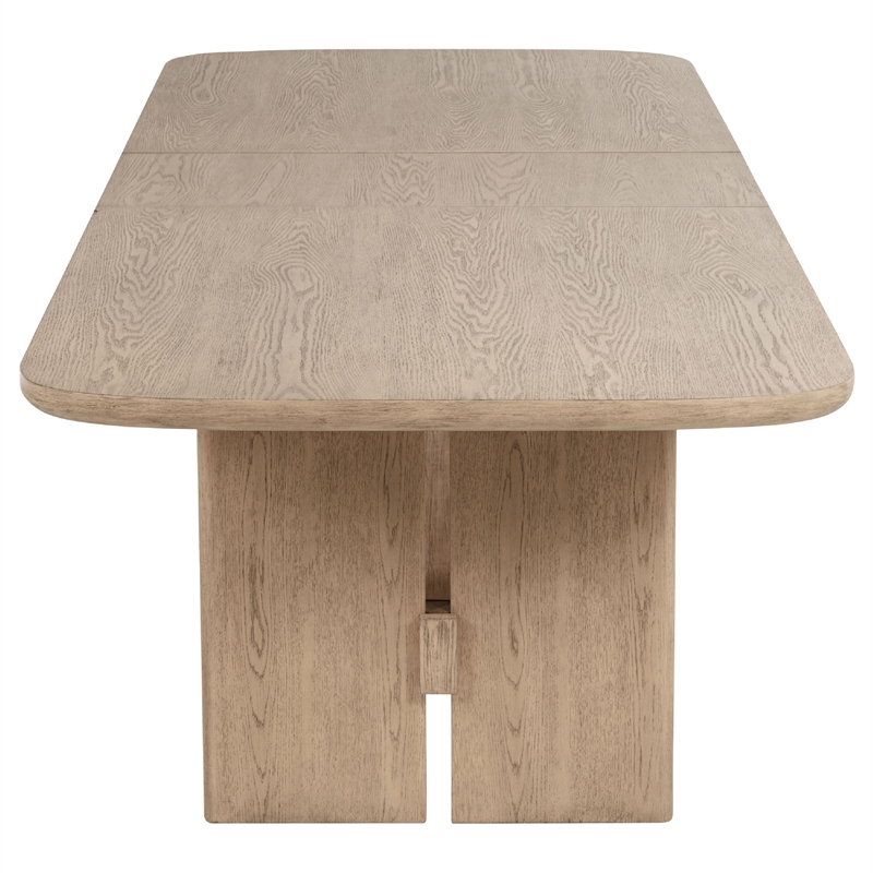 Benjara Lno 7 Piece Rectangular Dining Table Set- 6 Chairs- Beige Hardwood