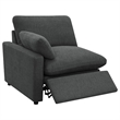 Benjara Biny Modular Power Reclining Sofa- 2 Pillows- Dark Gray- 124