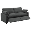 Benjara Biny Modular Power Reclining Loveseat- 2 Pillows- Dark Gray- 86