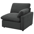Benjara Biny Modular Power Reclining Loveseat- 2 Pillows- Dark Gray- 86