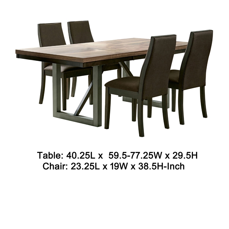 Benjara Zor 5pc Dining Set- 60-77