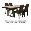 Benjara Zor 5pc Dining Set- 60-77