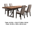 Benjara Zor 5pc Dining Set- 60-77