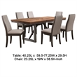 Benjara Zor 7pc Dining Set- 60-77