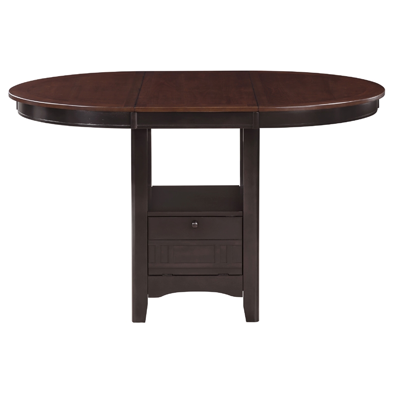 Benjara Lessa 5pc Counter Height Dining Set w/ Expandable Leaf - Brown