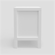 Fery Nightstand- 2 Drawers- Gold Metal Handles- White Solid Pine Wood