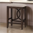 Ruth 25 Inch Counter Height Stool Set of 2- Beige Polyester Padded- Brown