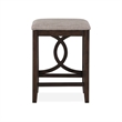 Ruth 25 Inch Counter Height Stool Set of 2- Beige Polyester Padded- Brown