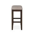 Ruth 25 Inch Counter Height Stool Set of 2- Beige Polyester Padded- Brown