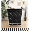 Contemporary Style Leatherette Padded Bar Table With Button Tufting- Black