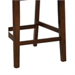 Wooden Counter Height Armless Chair- Walnut brown- Set of 2