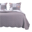 Microfiber Quilt and 1 Pillow Sham Set with Floral Prints- Multicolor