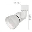 10W Integrated LED Track Fixture with Polycarbonate Head- White