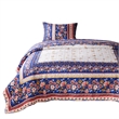 Loir 2 Piece Twin Quilt Set with Floral Print- Multicolor
