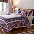 Loir 2 Piece Twin Quilt Set with Floral Print- Multicolor