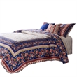 Loir 2 Piece Twin Quilt Set with Floral Print- Multicolor