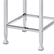 Counter Height Stool- Set of 2- Padded Seat and Metal Base- Beige