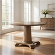Dining Table with Single Pedestal Base- Oak Brown