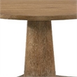 Dining Table with Single Pedestal Base- Oak Brown