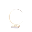 Metal C Shaped Table Lamp with USB Plugin- White